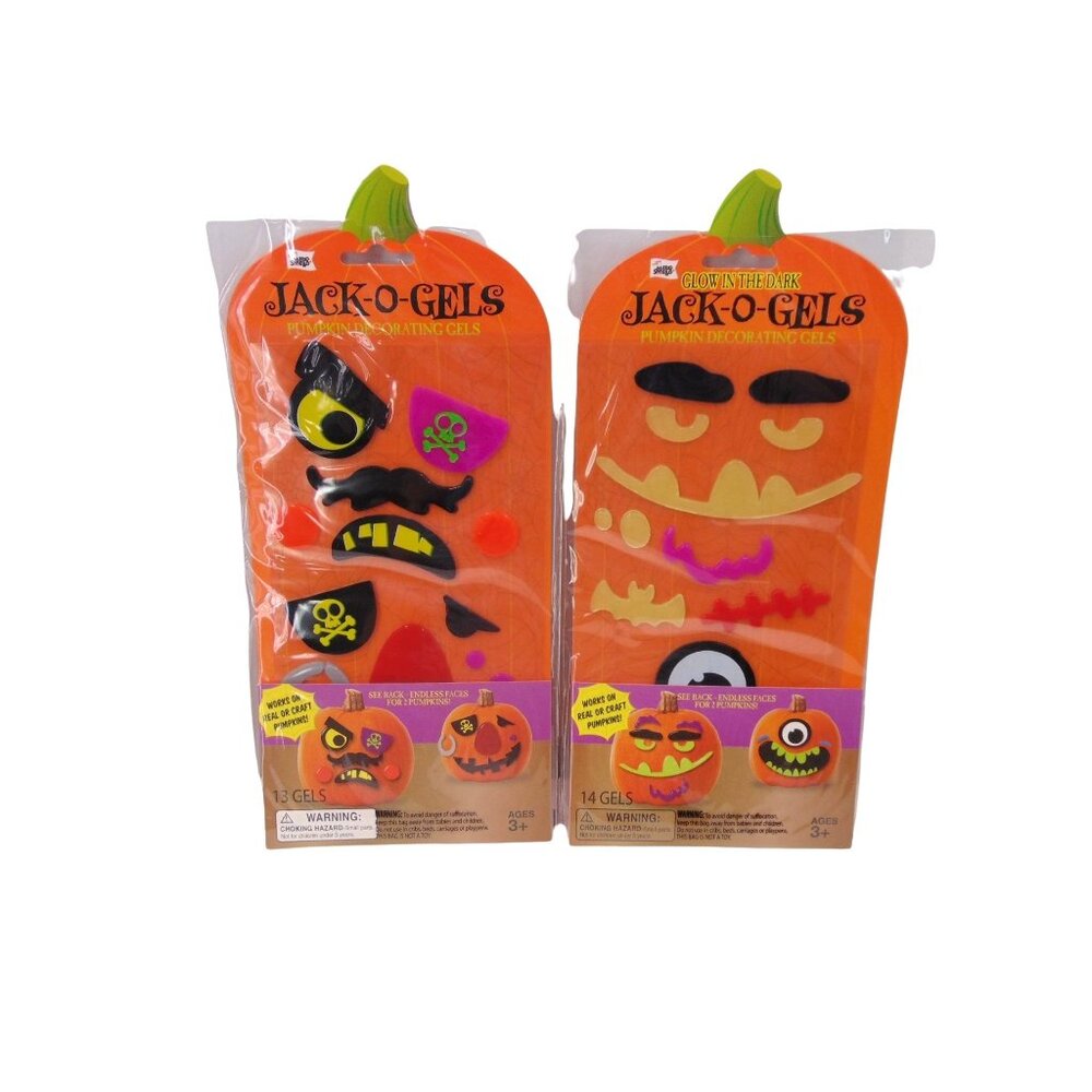 Jack O Gels Mello Smello Pumpkin Decorating Pirate Zombie Cling Lantern Craft